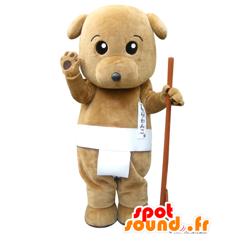 Kurawanko Maskottchen, brauner Hund mit einem weißen Slip - MASFR26453 - Yuru-Chara japanischen Maskottchen