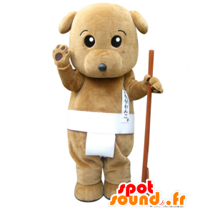 Mascot Kurawanko, bruine hond met een witte slip - MASFR26453 - Yuru-Chara Japanse Mascottes