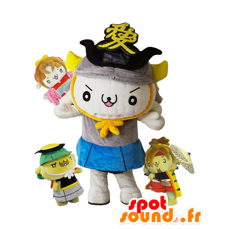 Mascot Kanetan e seus comparsas na roupa colorida - MASFR26458 - Yuru-Chara Mascotes japoneses