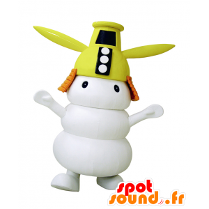 Mascot Shiromochi-Kun, homem branco com um capacete amarelo - MASFR26461 - Yuru-Chara Mascotes japoneses