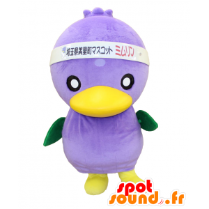 Maskot Mimurin, fialová a žlutá pták - MASFR26464 - Yuru-Chara japonské Maskoti