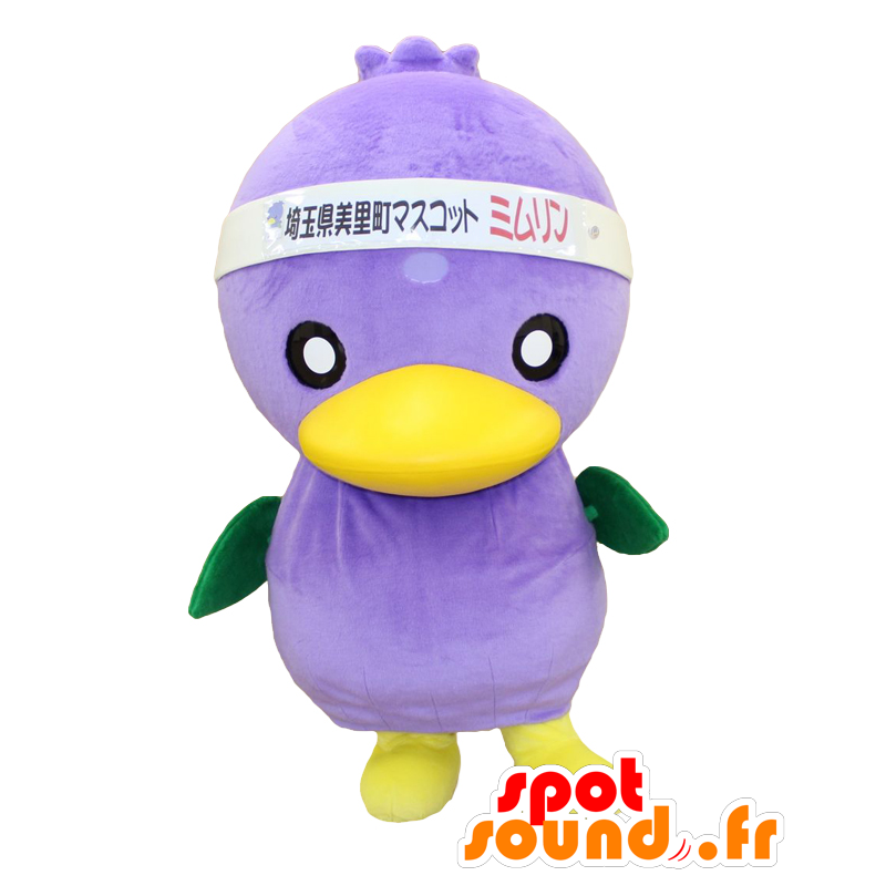 Mascota Mimurin, púrpura y pájaro amarillo - MASFR26464 - Yuru-Chara mascotas japonesas