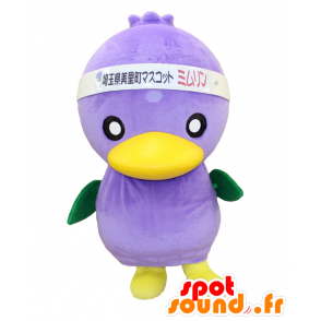 Mascot Mimurin, lilla og gul fugl - MASFR26464 - Yuru-Chara japanske Mascots