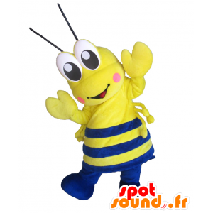 Jackie mascotte, aragoste, gamberi giallo e blu, gigante - MASFR26466 - Yuru-Chara mascotte giapponese