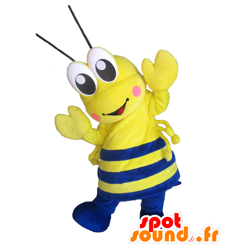 Mascot Jackie, hummer, kreps gul og blå gigant - MASFR26466 - Yuru-Chara japanske Mascots