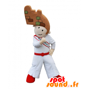 Mascot Ohno Joe, hvit mann med et stort hode - MASFR26469 - Yuru-Chara japanske Mascots