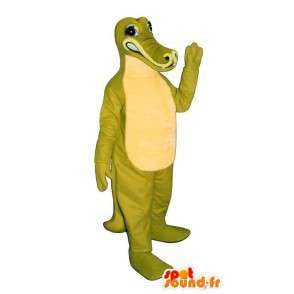 Groen en geel krokodil mascotte - Klantgericht Costume - MASFR006934 - Mascot krokodillen