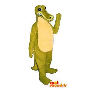 Mascot green and yellow crocodile - MASFR006934 - Mascot of crocodiles
