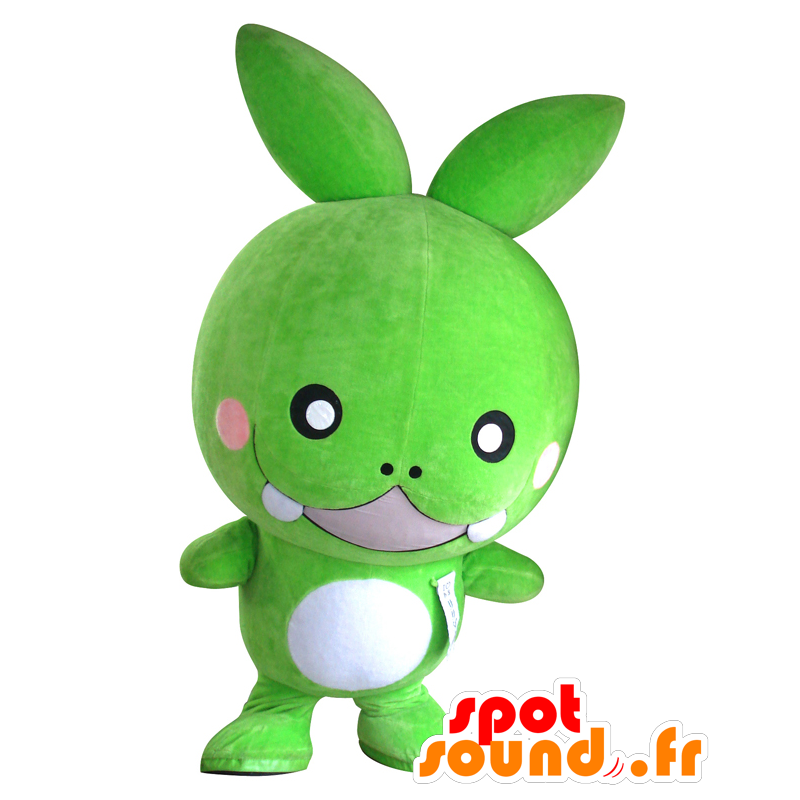 Mascotte de Sasadangon, monstre vert, tout doux, drôle et poilu - MASFR26473 - Mascottes Yuru-Chara Japonaises