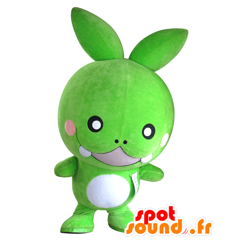 Maskot Sasadangon, zelené monstrum, načechraný, legrační, chlupatý - MASFR26473 - Yuru-Chara japonské Maskoti