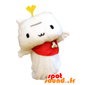Ginnyan mascot, watch all white pillow-shaped - MASFR26474 - Yuru-Chara Japanese mascots