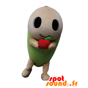 Namisuke mascotte, worm, marrone e verde, insetto gigante - MASFR26475 - Yuru-Chara mascotte giapponese