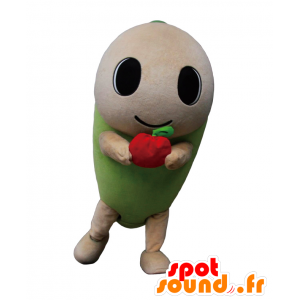 Mascot Namisuke, wormen, bruin en groen, reuze insect - MASFR26475 - Yuru-Chara Japanse Mascottes