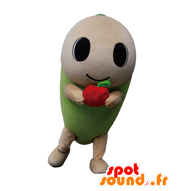 Namisuke mascotte, worm, marrone e verde, insetto gigante - MASFR26475 - Yuru-Chara mascotte giapponese