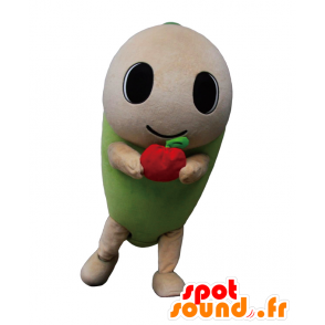 Mascot Namisuke, červy, hnědé a zelené, obří hmyz - MASFR26475 - Yuru-Chara japonské Maskoti