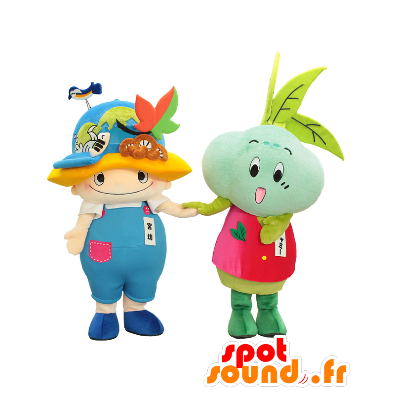 2 mascotas, uno de los otros niños Miyabo Chami vegetales - MASFR26479 - Yuru-Chara mascotas japonesas