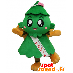 Mascot Sugito, groen en geel fir, reus en schattig - MASFR26481 - Yuru-Chara Japanse Mascottes