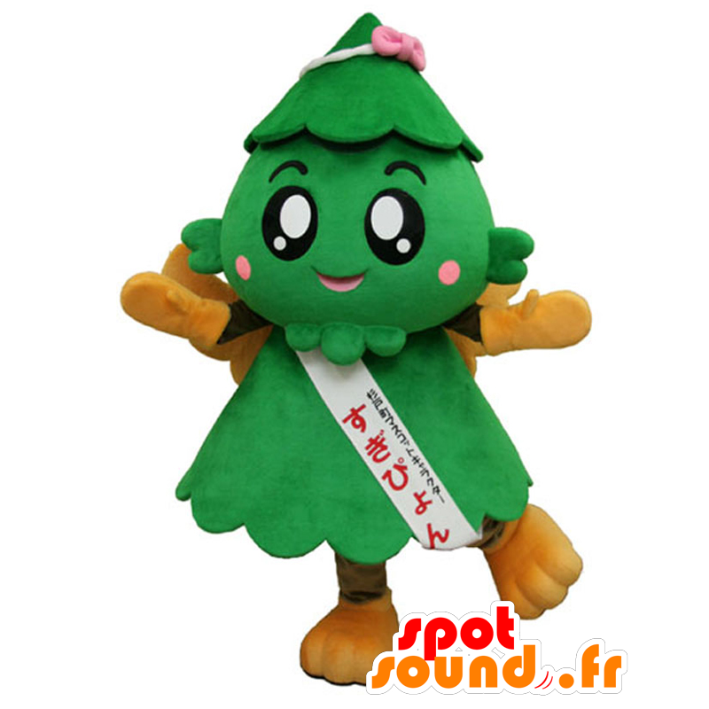 Mascot Sugito, fir verde e amarelo, gigante e bonito - MASFR26481 - Yuru-Chara Mascotes japoneses