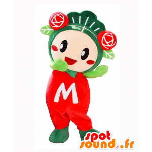 Maskot McKee, pěkný roztomilý s růžové růže na hlavě - MASFR26483 - Yuru-Chara japonské Maskoti