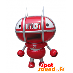 Toyokki mascot, red robot, gray and white - MASFR26498 - Yuru-Chara Japanese mascots