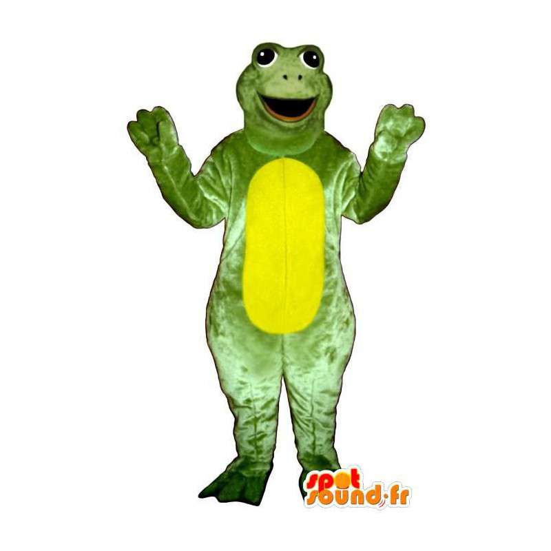 Skjule gigantisk frosk, grønn og gul - MASFR006937 - Frog Mascot