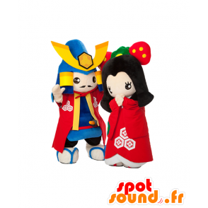 Maskotteja Paparu Genji ja prinsessa Mamaru - MASFR26503 - Mascottes Yuru-Chara Japonaises