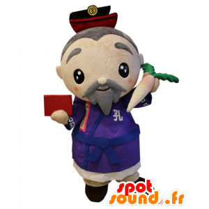 Maskot Taku Weng, vousatý stařík s kimono - MASFR26504 - Yuru-Chara japonské Maskoti