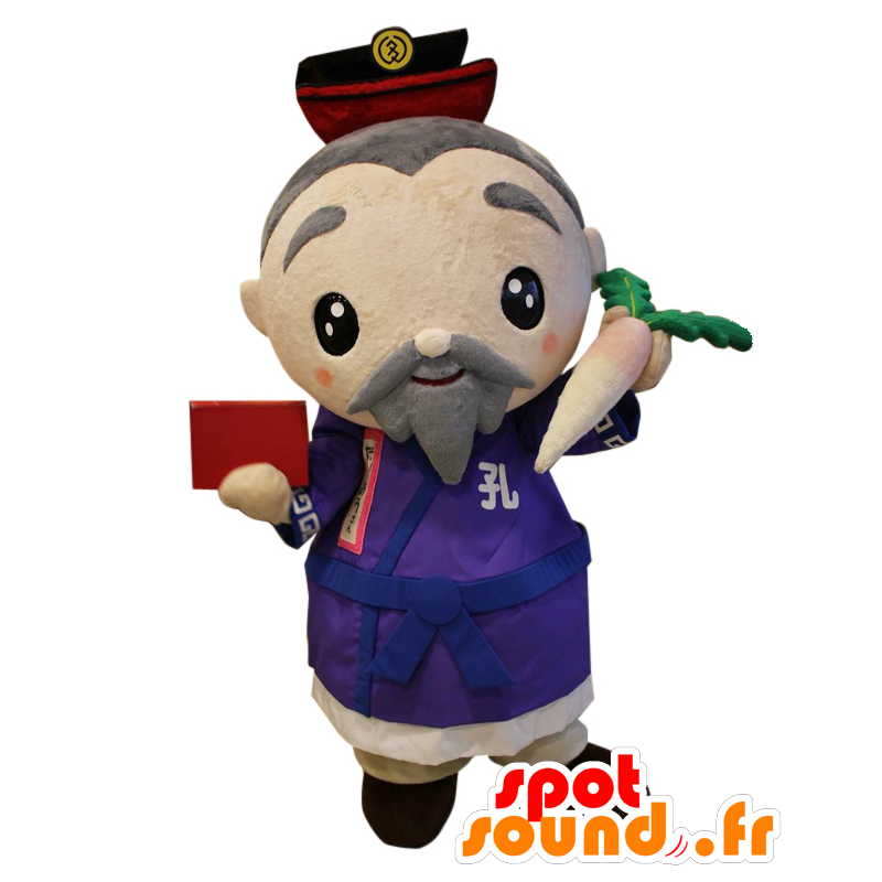 Mascot Taku Weng, skjeggete gammel mann med en kimono - MASFR26504 - Yuru-Chara japanske Mascots