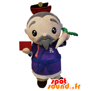 Mascotte Taku Weng, bärtiger alter Mann mit einem Kimono - MASFR26504 - Yuru-Chara japanischen Maskottchen