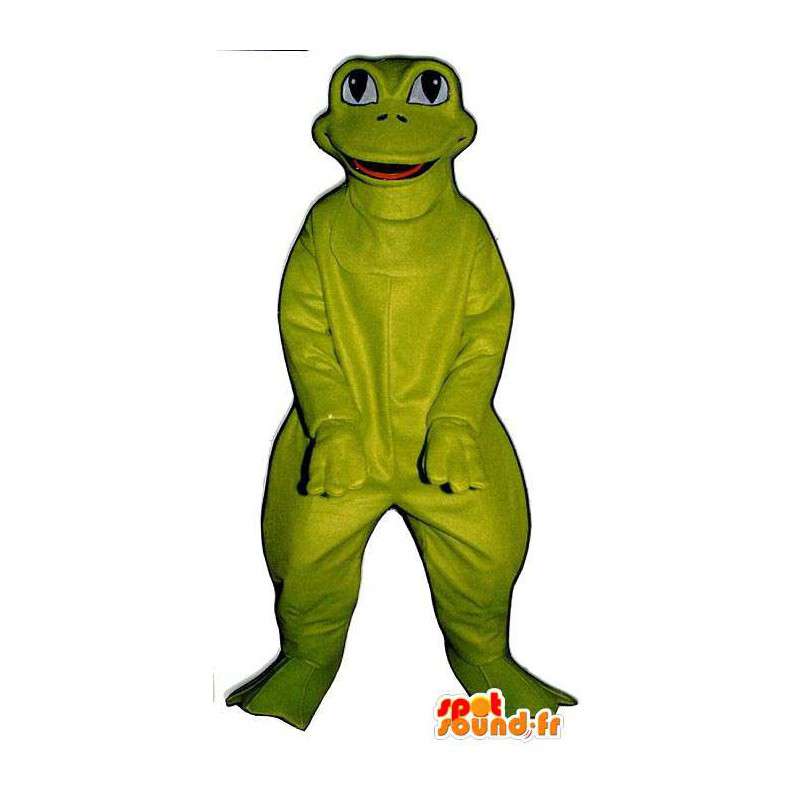 Frosch-Maskottchen lustig und lächelnd - MASFR006938 - Maskottchen-Frosch