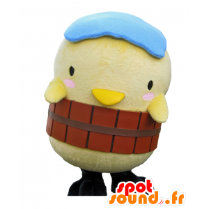 Tsupi mascot, yellow chick with a barrel as a belt - MASFR26513 - Yuru-Chara Japanese mascots