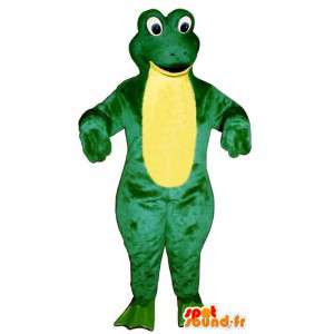 Mascot jättiläinen sammakko, vihreä ja keltainen - MASFR006939 - sammakko Mascot