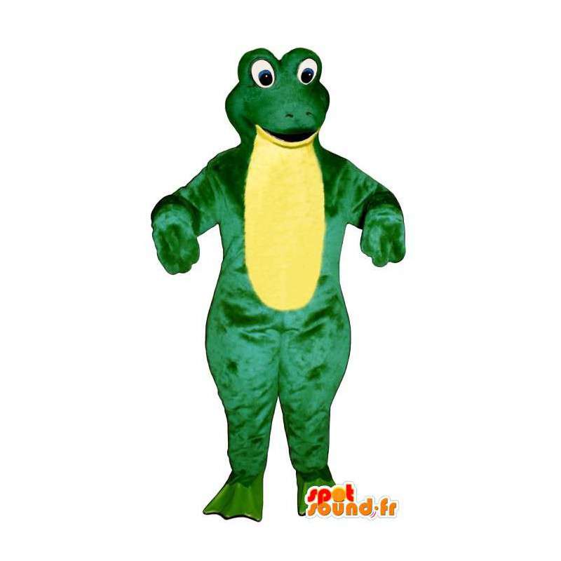 Mascot rana toro, verde y amarillo - MASFR006939 - Rana de mascotas