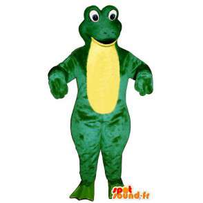 Mascotte de grenouille géante, verte et jaune - MASFR006939 - Mascottes Grenouille