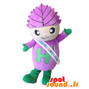 Mascota de Haru, un hombre de color morado con una sábana sobre la cabeza - MASFR26520 - Yuru-Chara mascotas japonesas