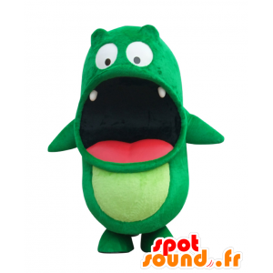 Mascotte de Puchibozaurusu, monstre vert et rouge, avec des dents - MASFR26525 - Mascottes Yuru-Chara Japonaises