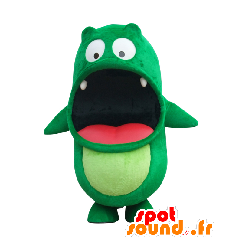 Mascotte de Puchibozaurusu, monstre vert et rouge, avec des dents - MASFR26525 - Mascottes Yuru-Chara Japonaises