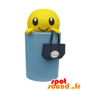 Amarillo mascota muñeco escondido detrás de una pantalla - MASFR26526 - Yuru-Chara mascotas japonesas