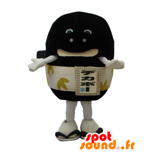 Dekabo mascot, black volcanic stone, with a belt - MASFR26527 - Yuru-Chara Japanese mascots