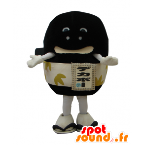 Dekabo maskot, svart vulkansten, med bälte - Spotsound maskot