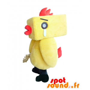 Mascotte d'Ebechun, de coq jaune et rouge qui pleure - MASFR26529 - Mascottes Yuru-Chara Japonaises