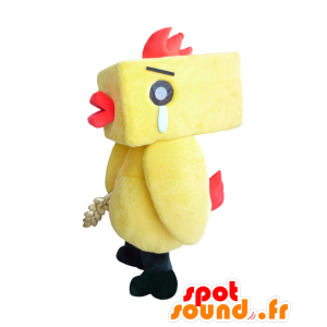 Mascot Ebechun, galo amarelo e vermelho de chorar - MASFR26529 - Yuru-Chara Mascotes japoneses