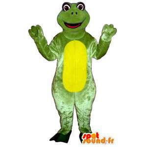 πράσινο και κίτρινο κοστούμι βατράχου. βάτραχος κοστούμι - MASFR006940 - βάτραχος μασκότ