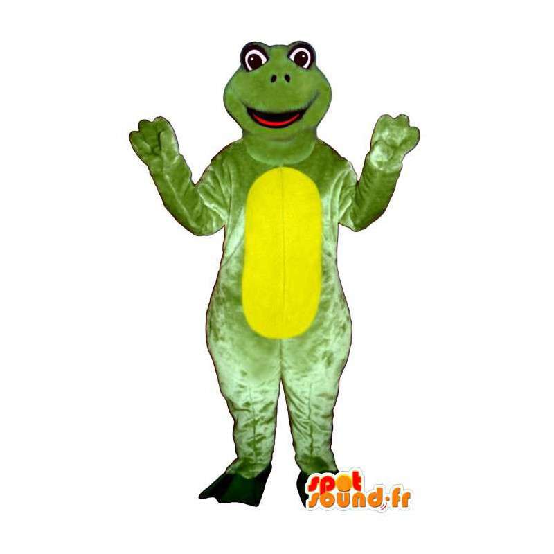 Groen en geel kikker kostuum. Frog Suit - MASFR006940 - Kikker Mascot