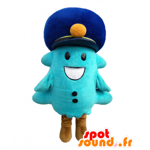 Mascot Morley, wit en blauwe boom, reuze - MASFR26531 - Yuru-Chara Japanse Mascottes
