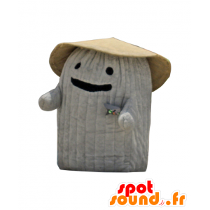 Mascota Ishio, piedra gris grande con un sombrero - MASFR26535 - Yuru-Chara mascotas japonesas