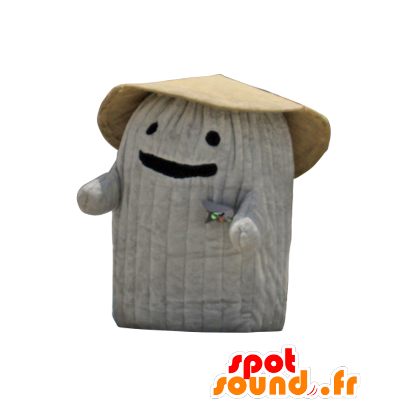 Ishio mascot, big gray stone with a hat - MASFR26535 - Yuru-Chara Japanese mascots