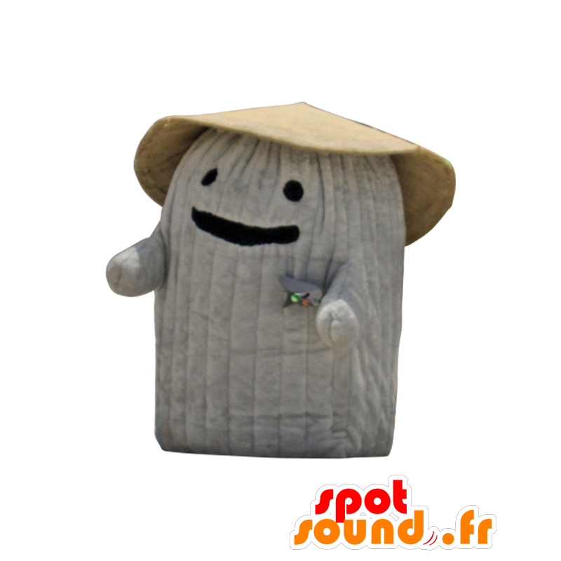 Mascota Ishio, piedra gris grande con un sombrero - MASFR26535 - Yuru-Chara mascotas japonesas
