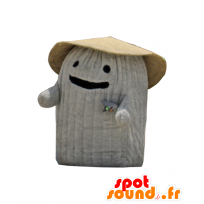 Mascota Ishio, piedra gris grande con un sombrero - MASFR26535 - Yuru-Chara mascotas japonesas