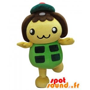 Mascotte de Catan, bonhomme vert et jaune de la ville de Yokohama - MASFR26537 - Mascottes Yuru-Chara Japonaises